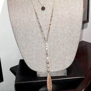 Gold Chain Pearl Three Piece